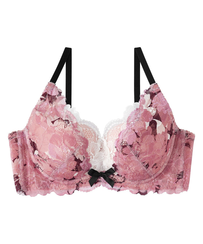 Admirer Flower Side Support Lace Push-Up Bra