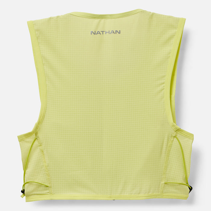 color:Light Lime/Reflective Silver||view:SKU image back||seo: AeroZip 1 Liter Women’s Hydration Race Vest- Light Lime/Reflective Silver - Back of Pack