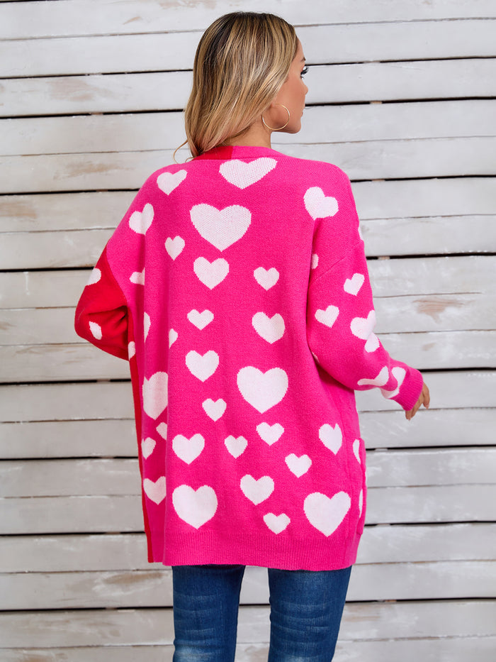 Angel Wings Heart Cardigan - Soft Knit, Vibrant Colors, Chic Style