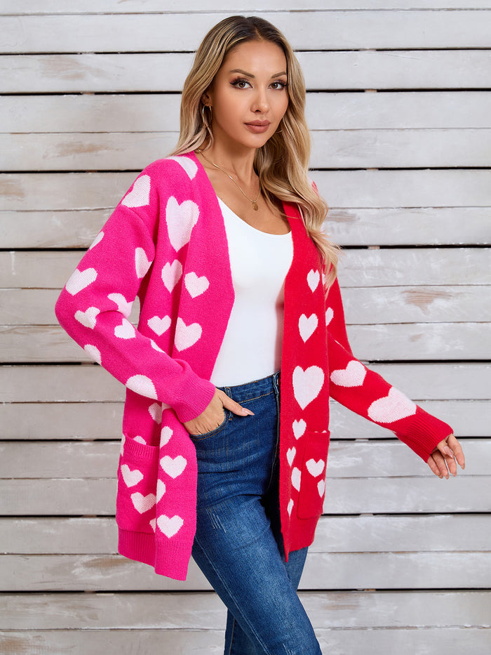 Angel Wings Heart Cardigan - Soft Knit, Vibrant Colors, Chic Style