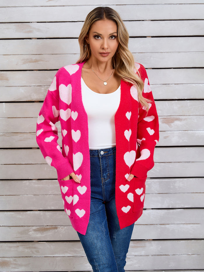 Angel Wings Heart Cardigan - Soft Knit, Vibrant Colors, Chic Style