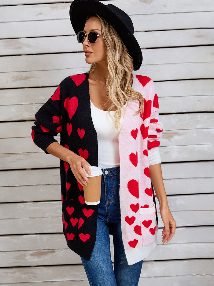 Angel Wings Heart Cardigan - Soft Knit, Vibrant Colors, Chic Style
