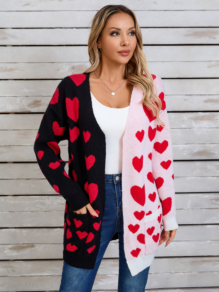 Angel Wings Heart Cardigan - Soft Knit, Vibrant Colors, Chic Style