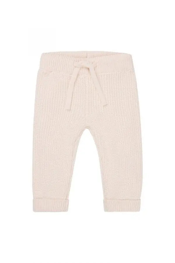 Antique White Knitted Trousers - Organic Cotton (4-7lb) Trousers / Leggings Noppies