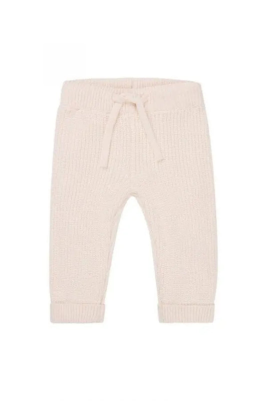 Antique White Knitted Trousers - Organic Cotton (4-7lb) Trousers / Leggings Noppies