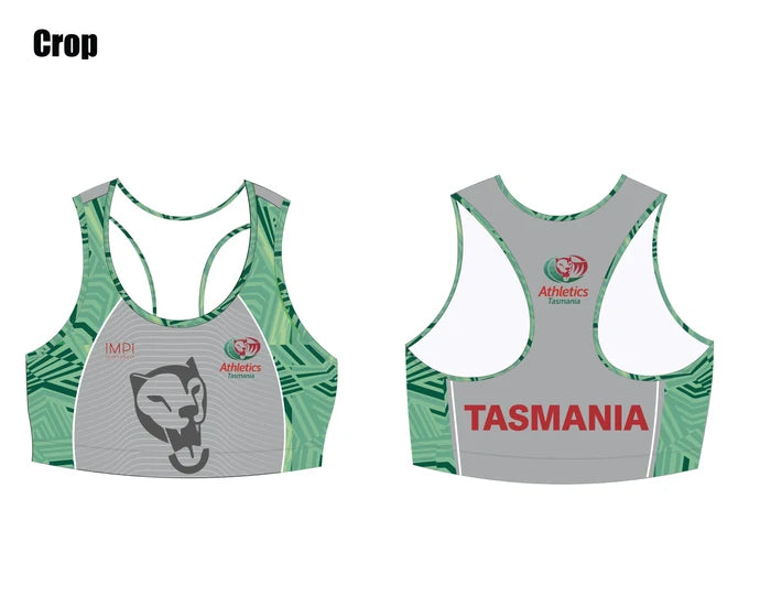 ATAS Ladies  Grey and Green Crop