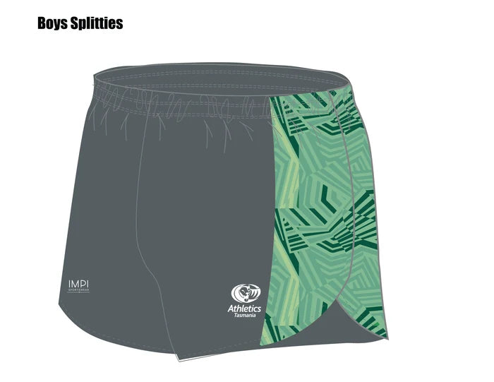 ATAS Mens Grey & Green Split Shorts