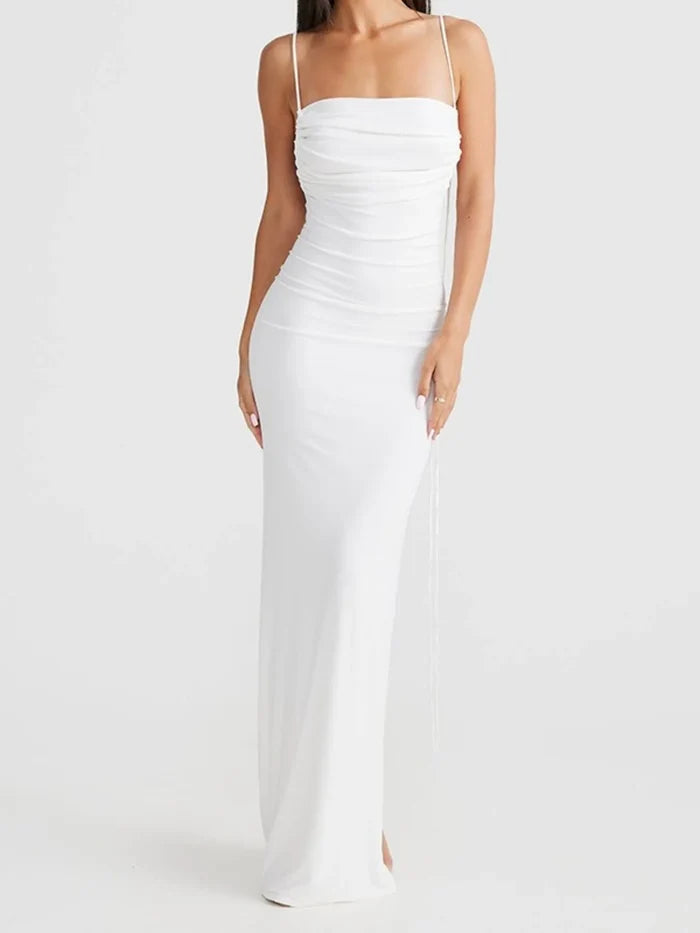 Backless Slit Sleeveless Bodycon Maxi Dress