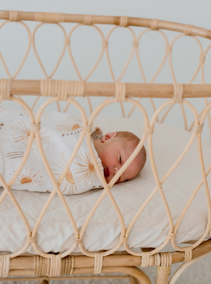 Bambella Bamboo Cotton Muslin Swaddle Wrap - Bohemian Sunshine