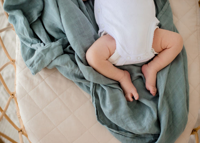 Bambella Bamboo Cotton Muslin Swaddle Wrap - Nordic Sea