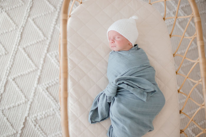 Bambella Bamboo Cotton Muslin Swaddle Wrap - Nordic Sea