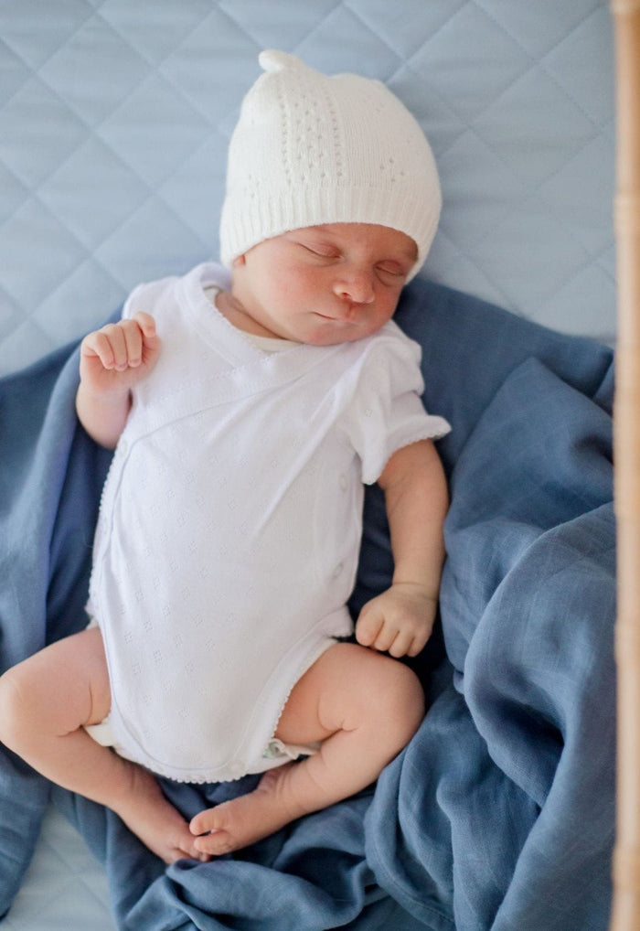 Bambella Bamboo Cotton Muslin Swaddle Wrap - Storm