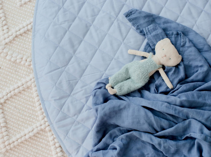 Bambella Bamboo Cotton Muslin Swaddle Wrap - Storm
