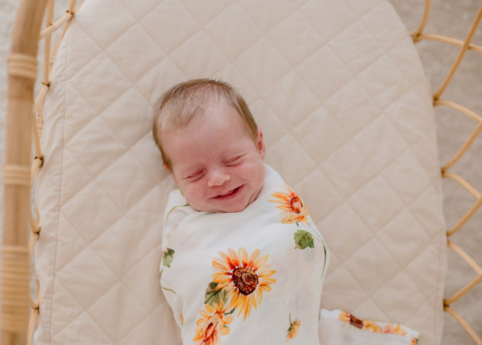 Bambella Bamboo Cotton Muslin Swaddle Wrap - Sunny Days
