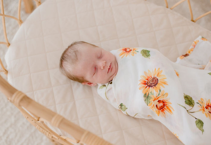 Bambella Bamboo Cotton Muslin Swaddle Wrap - Sunny Days