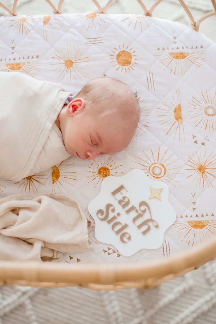 Bambella Bamboo Cotton Muslin Swaddle Wrap - Vanilla