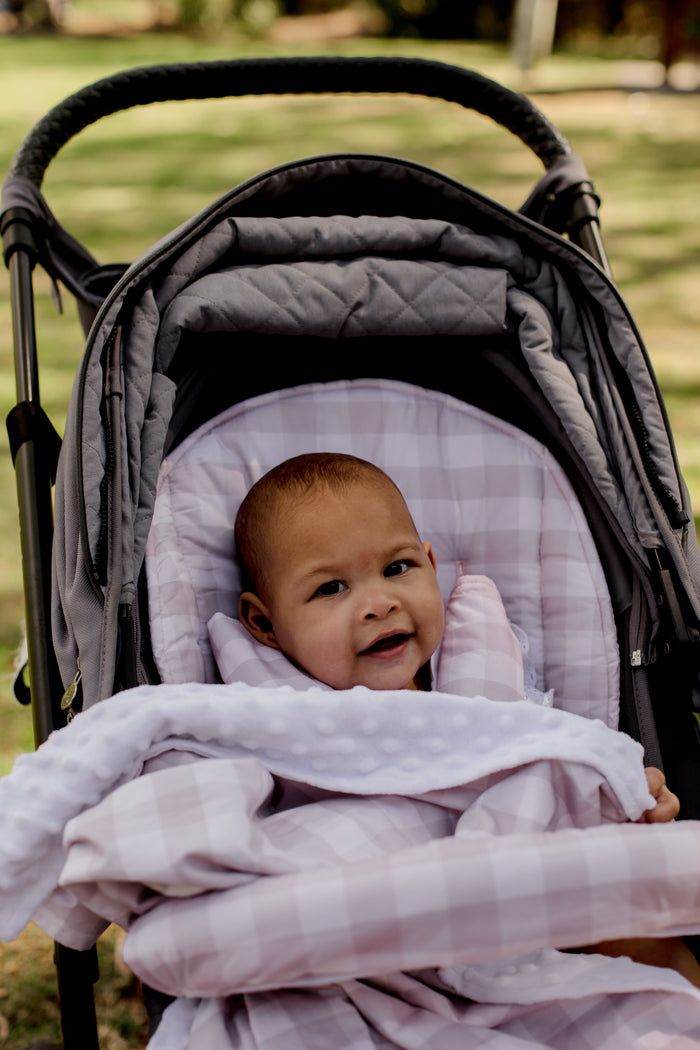Bambella Snuggle Blanket - Blush Gingham