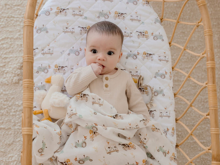 Bambella Waterproof Bassinet Sheet | Oakwood Farm