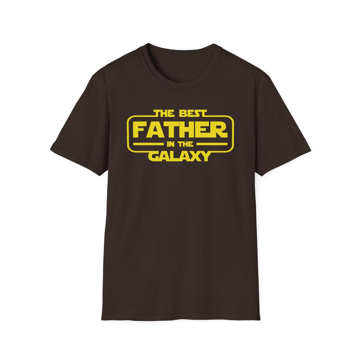 royal blue t-shirt with bold galaxy father design