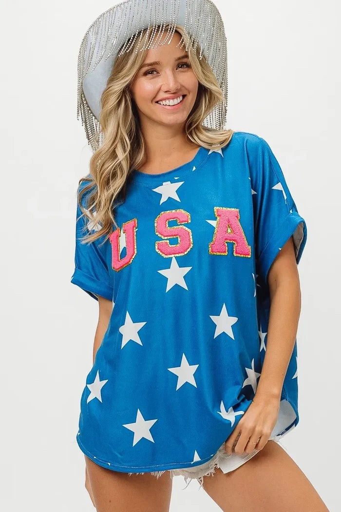 BiBi Fourth Of July Star Knit T-Shirt
