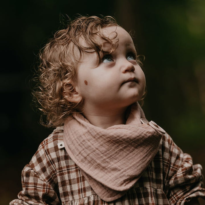 BIBS Organic Muslin Cotton Bandana Bib - Blush