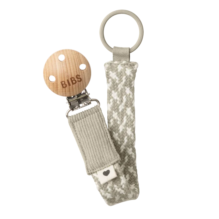 BIBS Pacifier Clip | Ivory & Sand