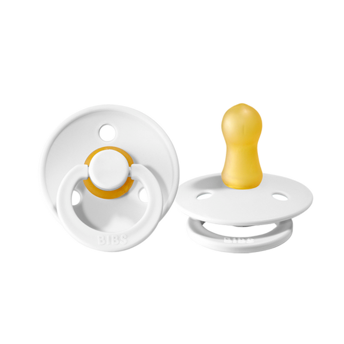 BIBS Round Colour Latex Dummies Twin Pack Size 1 (0-6 Months)
