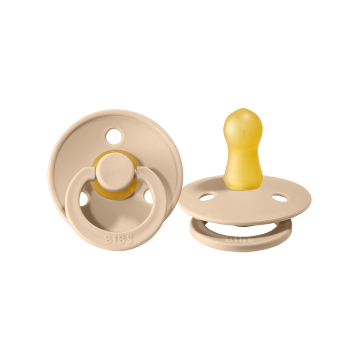 BIBS Round Colour Latex Dummies Twin Pack Size 1 (0-6 Months)