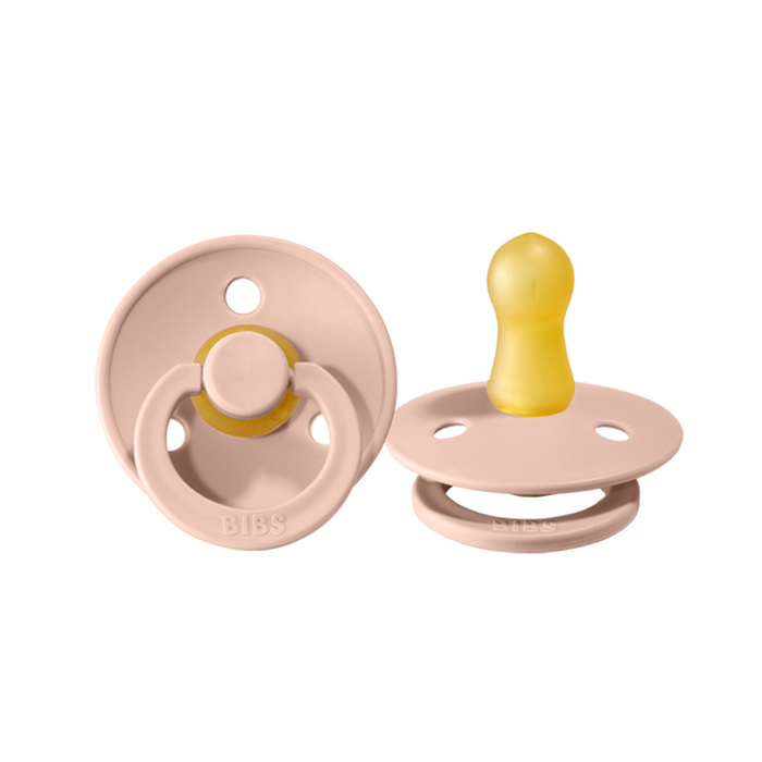 BIBS Round Colour Latex Dummies Twin Pack Size 1 (0-6 Months)