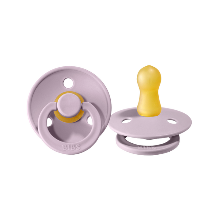 BIBS Round Colour Latex Dummies Twin Pack Size 1 (0-6 Months)