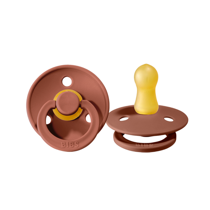 BIBS Round Colour Latex Dummies Twin Pack Size 1 (0-6 Months)