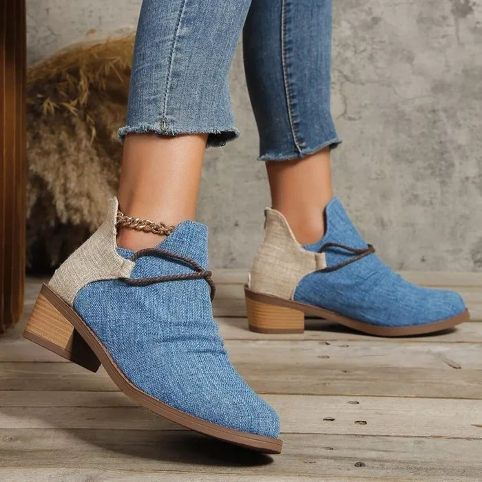 Block Heel Ankle Boots