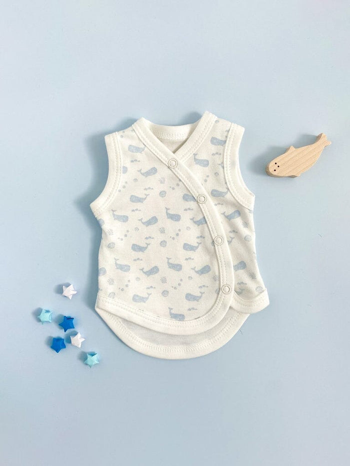 Ocean Blue Baby Gift Box - Incubator Vest, Round Hat & Blanket Gift Set Little Mouse Baby Clothing & Gifts