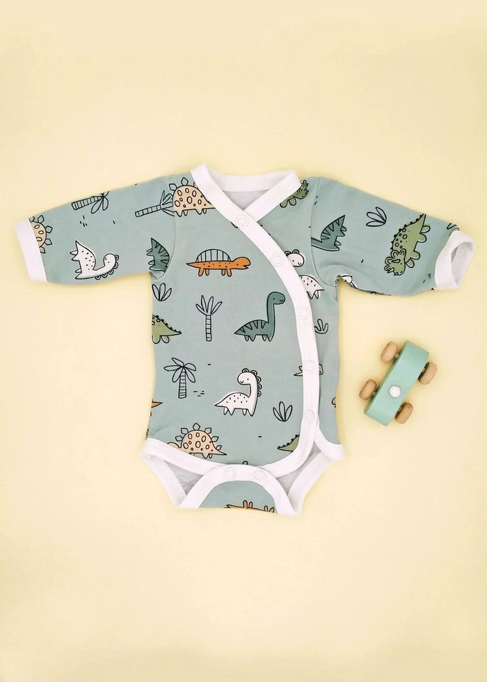 Bodysuit, Dino Buddies, Teal Bodysuit / Vest Tiny & Small