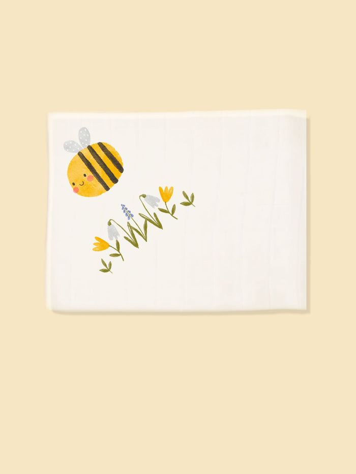 'Bumble & Bloom' 100% Pure Cotton Muslin - 70cm x 70cm - One Muslin Muslin Little Mouse Baby Clothing & Gifts