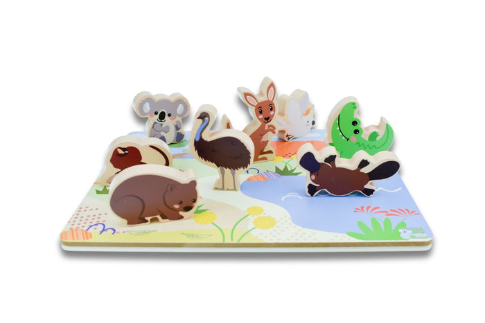 Bush Buddies Australian Animal Chunky Wooden Puzzle/Playset