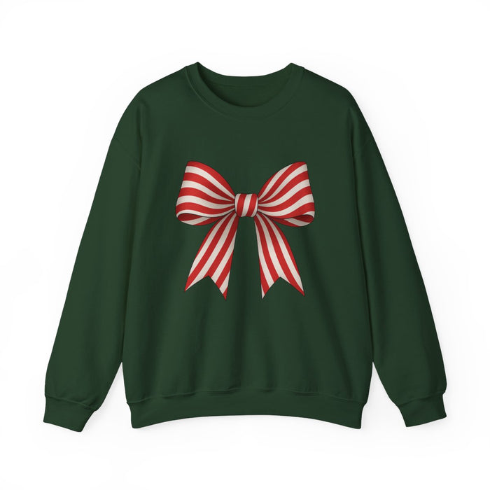 Candy Cane Bow Sweatshirt - funny sweatshirt by Cheeky Business