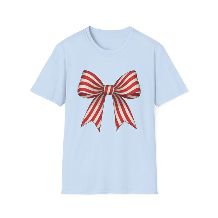 Candy Cane Bow T-Shirt - funny t-shirt by Cheeky Business