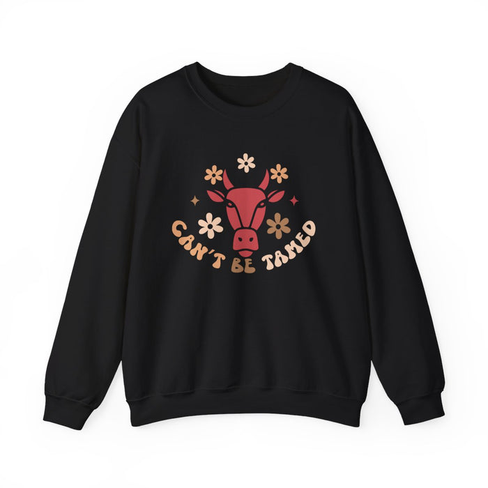 Can’t Be Tamed Cowgirl Sweatshirt - funny sweatshirt by Cheeky Business