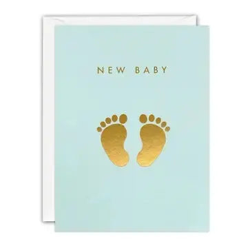 Blue Feet Mini New Baby Card
