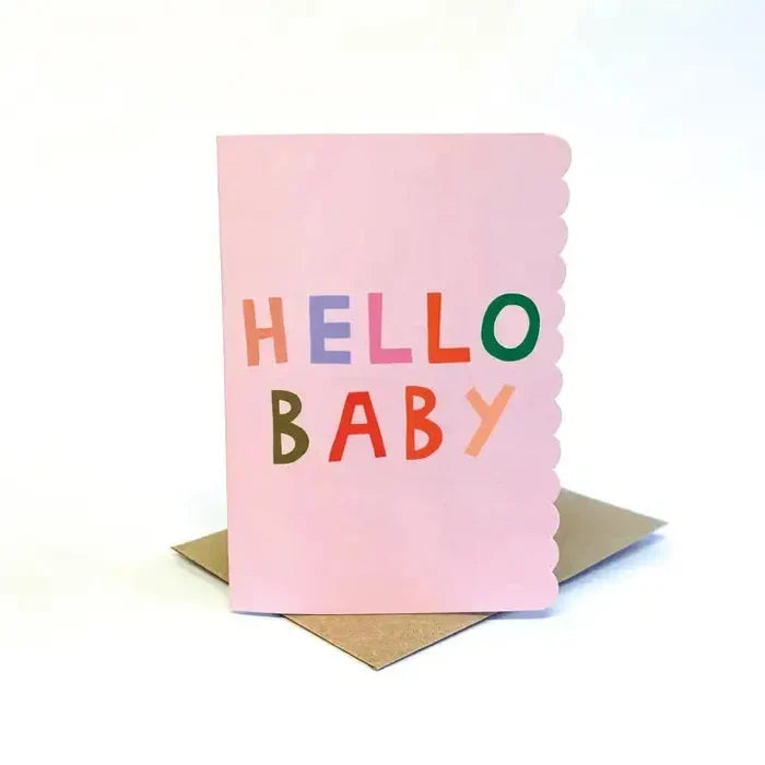 Hello Baby - Scalloped Edge Card