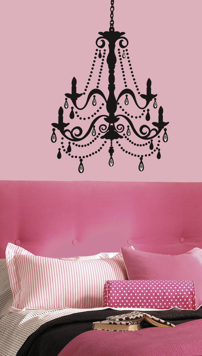 Chandelier w/Gems Peel & Stick Giant Wall Decal image