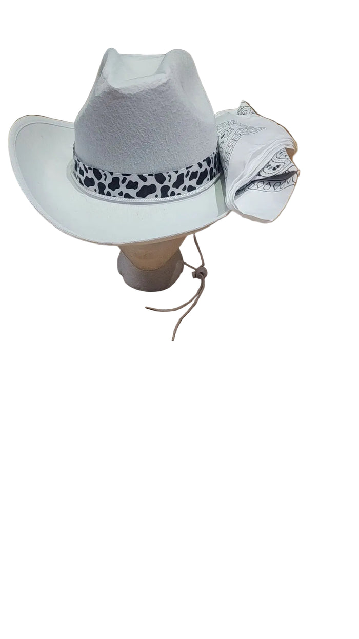 Chapeau cow-boy Carton foulard