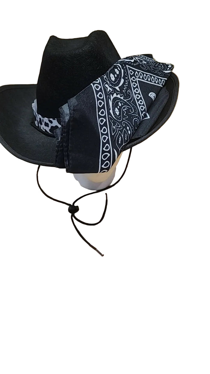 Chapeau cow-boy Carton foulard