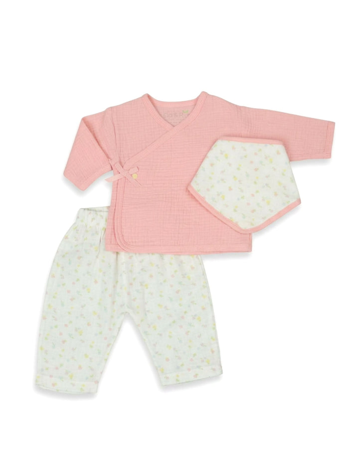 Cheesecloth "Floral" Layette Set Set Ela & Ren