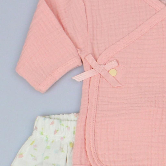 Cheesecloth "Floral" Layette Set Set Ela & Ren