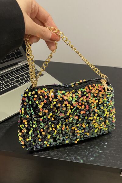 Chic Sequin Removable Strap Shoulder Bag for Glam Style