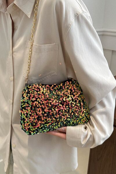 Chic Sequin Removable Strap Shoulder Bag for Glam Style