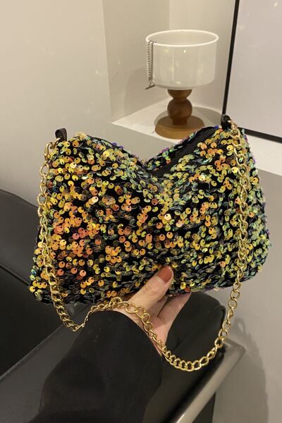 Chic Sequin Removable Strap Shoulder Bag for Glam Style