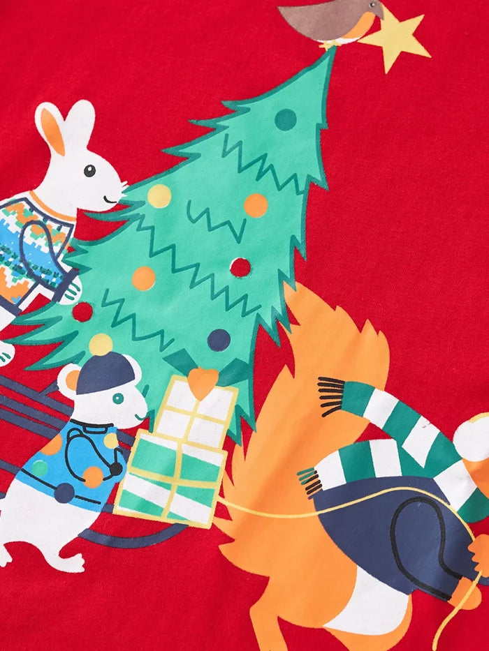Children's Christmas Animal Long Sleeve T-Shirt